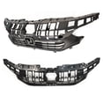 thumbnail image 7 of Front Bumper Upper Grill Grille Kit Black For 2022 2023+ Honda Civic Sedan 4D, 7 of 7