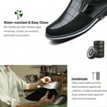 thumbnail image 4 of Men's Casual Loafers Fashion Simple Leather Walking Oxford Breathable Comfortable Slip-On Slippers Black 9 US, 4 of 7