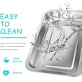 thumbnail image 4 of ABCISI Stainless Steel Cat Litter Box- Low Entry Litter Box for Small Cats Hamster Rabbits, Small Open Nonstick Metal Kitten Litter Tray, 31.50X21.50X4.50CM, Silver, 4 of 9