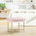 thumbnail image 3 of Golden Metal and Faux Fur Art Stool: Stylish, Modern, and Multifunctional, 3 of 3