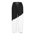 thumbnail image 3 of WILLBEST Pantalones Casuales para Mujer, de Pierna Ancha, Ligeros, de Cintura Alta, Ajustables, con Nudo y Bolsillos, para Uso Diario. Extra Grande, 3 of 3