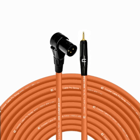 Coluber Cable Right Angle Male XLR - 3.5 TS Male 3-Pin Microphone Connector