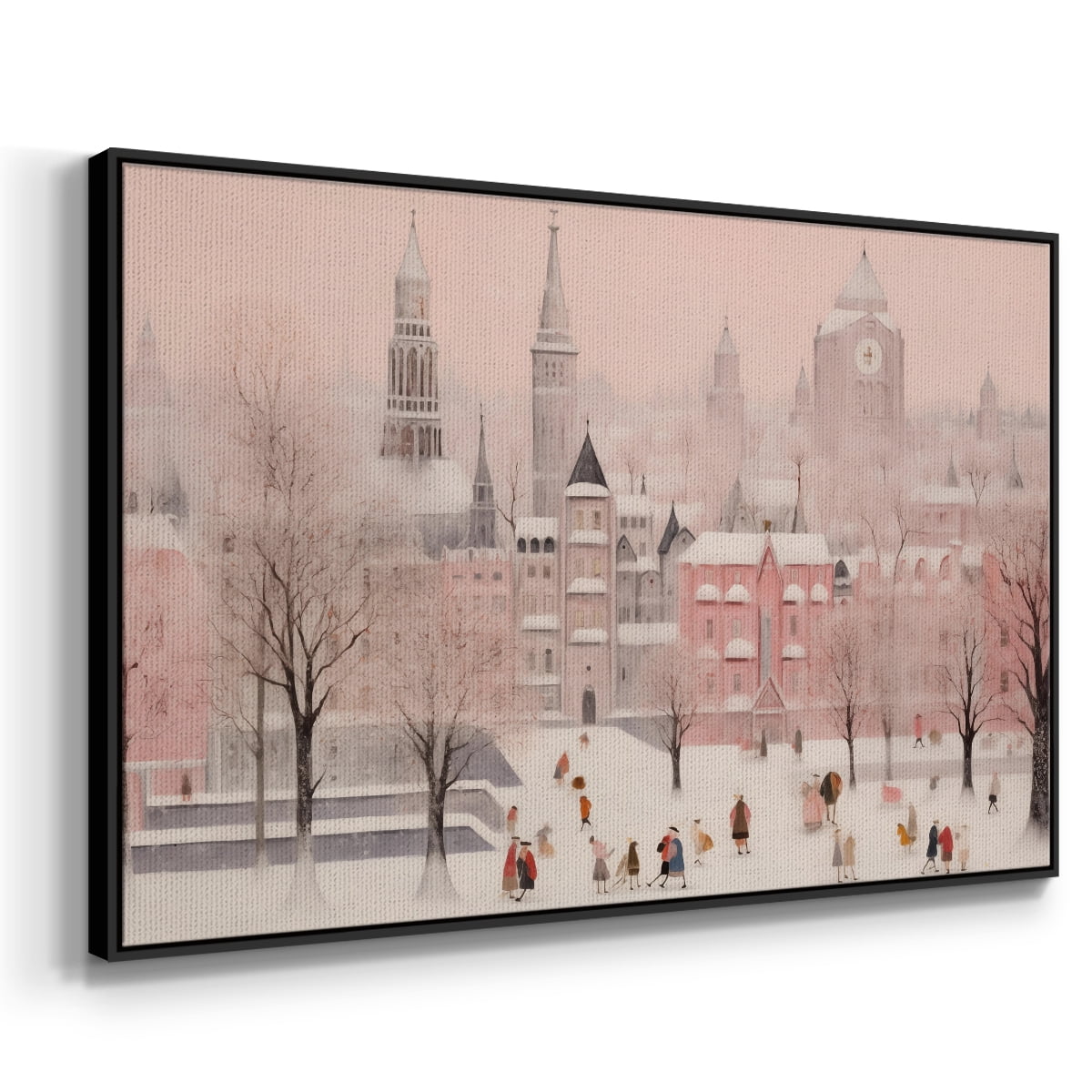 Vintage Landscape-CLXVIII By Wexford Home Framed in Black Wood Gallery Wrapped Canvas 27 in. x 41 in.