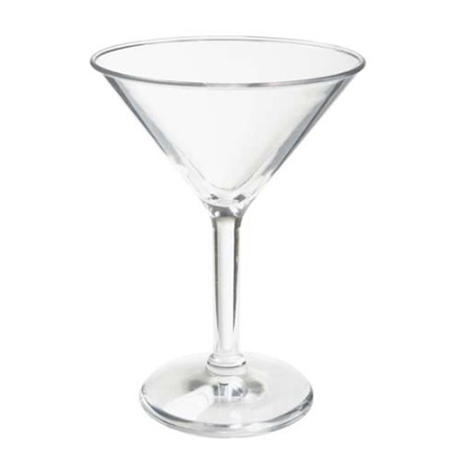 CPC MARTINI Disposable Mini 2 oz Heavy Clear Plastic Martini Cups, 6