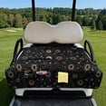 thumbnail image 2 of COEQINE 2-Seater Golf Cart Seat Towel Blanket with Portable Fold Design and Handle, 51.2"x30.3" Universal Fit, Quilted Seat Cover, 4 Pockets, Machine Washable, Galaxy Sun Moon Star, 2 of 8