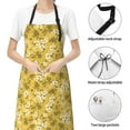 thumbnail image 6 of Naloa Flower Apron Kitchen Aprons with Pockets for Women Men Chef, 6 of 8