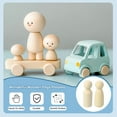 thumbnail image 4 of Uxcell 2.56" Height Wooden Pegs Dolls, 52Pcs Wood Pegs People Dolls, 4 of 6