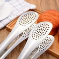 thumbnail image 4 of Pinzas de cocina de acero inoxidable, pinzas para ensalada, pinzas para barbacoa, pinzas resistentes para servir alimentos para freír, cocinar, cortar pan tostado, asar a la parrilla, servir buffet,, 4 of 8