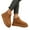 Brown, variant on Womens Platform Winter Snow Boots Memory Foam Slip on Elastic Suede Furry Lined Warm Ankle Booties
