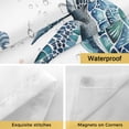 thumbnail image 4 of No Hook Shower Curtain with Snap in Liner, Watercolor Sea Turtle Coral Waterproof Bath Curtain Double Layers with See Through Top Window, Starfish Seagrass Hotel Shower Curtains 72x84in, 4 of 9