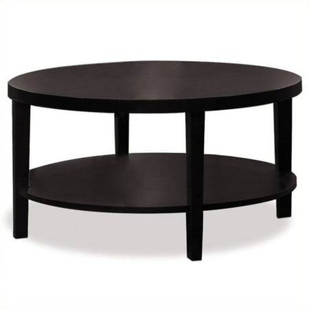 coffee table round inch tables espresso merge wood furniture living veneer six walmart cymax shipping fast cheap