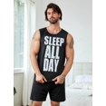 thumbnail image 4 of Ensemble de Pyjama Graphique Slogan pour Hommes, 4 of 4