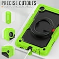 thumbnail image 6 of TECH CIRCLE Case for Samsung Galaxy Tab A7 Lite (8.7") Tablet (SM-T220)- [Built with Screen Protector] Heavy Duty Protection Rugged Case with Kickstand Portable Handle Drop Proof Cover, Green+Black, 6 of 8
