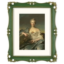 11x14 Picture Frame Matted to 8x10 Photo, Vintage Poster Frames 11x14 for Wall Decor, Green with Gold Trimming