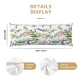 thumbnail image 3 of Vsdgher Wisteria Flower Body Pillow Cover, Pillowcases with Hidden Zipper Breathable Long Pillow Case (Pillows are not included,20x54 inch), 3 of 7