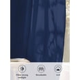 thumbnail image 6 of Sheer Curtains 84 Inches Long, Modern Pure Navy Blue Light Filtering Window Curtains for Living Room/Bedroom, Navy Blue Rod Pocket Voile Sheer Curtain Drapes, 52"W x 84"L, 2 Panels, 6 of 9