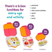 b.box Large Lunch Box for Kids, Bento Box with Ice Pack, Leakproof - Strawberry Shake