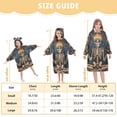 thumbnail image 4 of FORMRS Wearable Blanket Hoodie with Sleeves for Kids Cozy Flannel Sweatshirt, Skeleton with Rainbow, 4 of 7