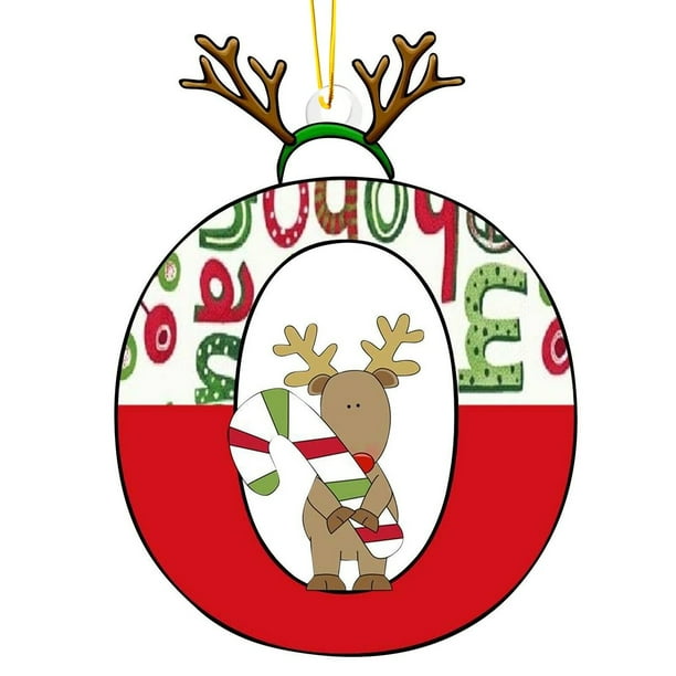 English Letter Hanging Decoration Acrylic Flat Christmas Tree Home Decoration Party Decoration Gift