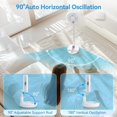 thumbnail image 3 of Ventilador portátil oscilante recargable de 8" Primelove con USB-C, 3 of 7