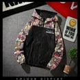 thumbnail image 2 of OmicGot Veste Décontractée pour Couple Extérieur Veste à Capuche Camouflage Couture Printemps Automne, 2 of 12