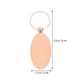 thumbnail image 2 of 12pcs Unfinished Key Tags Wooden Keychain Blanks DIY Gift Crafting Supplies, 2 of 8