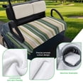 thumbnail image 5 of Golf Cart Seat Covers for 2 Seater,Green Brown Striped Soft Microfiber Cart Seat Towel Blanket,Modern Stripes Art Farmhouse Absorbent Breathable Non Slip Bench Seats Protector for Golf Course 51"x31", 5 of 9