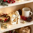 thumbnail image 5 of Lilixerw Christmas Nativity Figurine Holy Family White Gold Joseph Staff Tabletop Decor for Home Mantel Shelf Living Room Holiday Decoration, 5 of 6