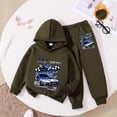 thumbnail image 2 of Boys Clothes Boy Outfits 2-Piece Long Sleeve Sweatshirt Tops and Pants Fall Winter Outfits Set(AG,4-5 Years), 2 of 5