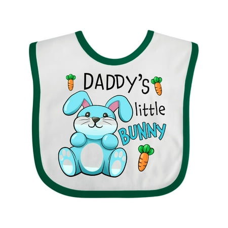 

Inktastic Daddys Little Bunny- blue Gift Baby Boy or Baby Girl Bib