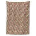 thumbnail image 2 of Cartoon Tablecloth, Stack of Books with Coffee Cups and Eyeglasses Retro Nerdy, Rectangle Satin Table Cover Accent for Dining Room and Kitchen, 60" X 90", Pink Sage Green, by Ambesonne, 2 of 2