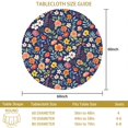thumbnail image 3 of Pioneer Flower Floral Print Pattern Round Tablecloth 60"x60", Wrinkle Resistant Wipeable Table Cover for Kitchen Dining Room Picnic Patio and Party, 3 of 6