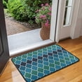 thumbnail image 2 of Blue Green Checkered Pattern Door Rugs,Washable Non Slip Door Mats Indoor,Decorative Door Mats,Entry Mat Indoor for Entrance,Bedroom,Kitchen,Bathroom,30"x17", 2 of 6