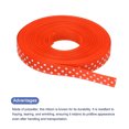 thumbnail image 3 of Uxcell Grosgrain Ribbons 10 Yards 3/8" Bright Orange with White Dots Ribbon Bow, 3 of 7