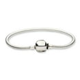 thumbnail image 2 of 925 Sterling Silver Reflections Hinged Clasp Bead Chain Bracelet; 6.75 inch; for Adults and Teens; for Women and Men, 2 of 3