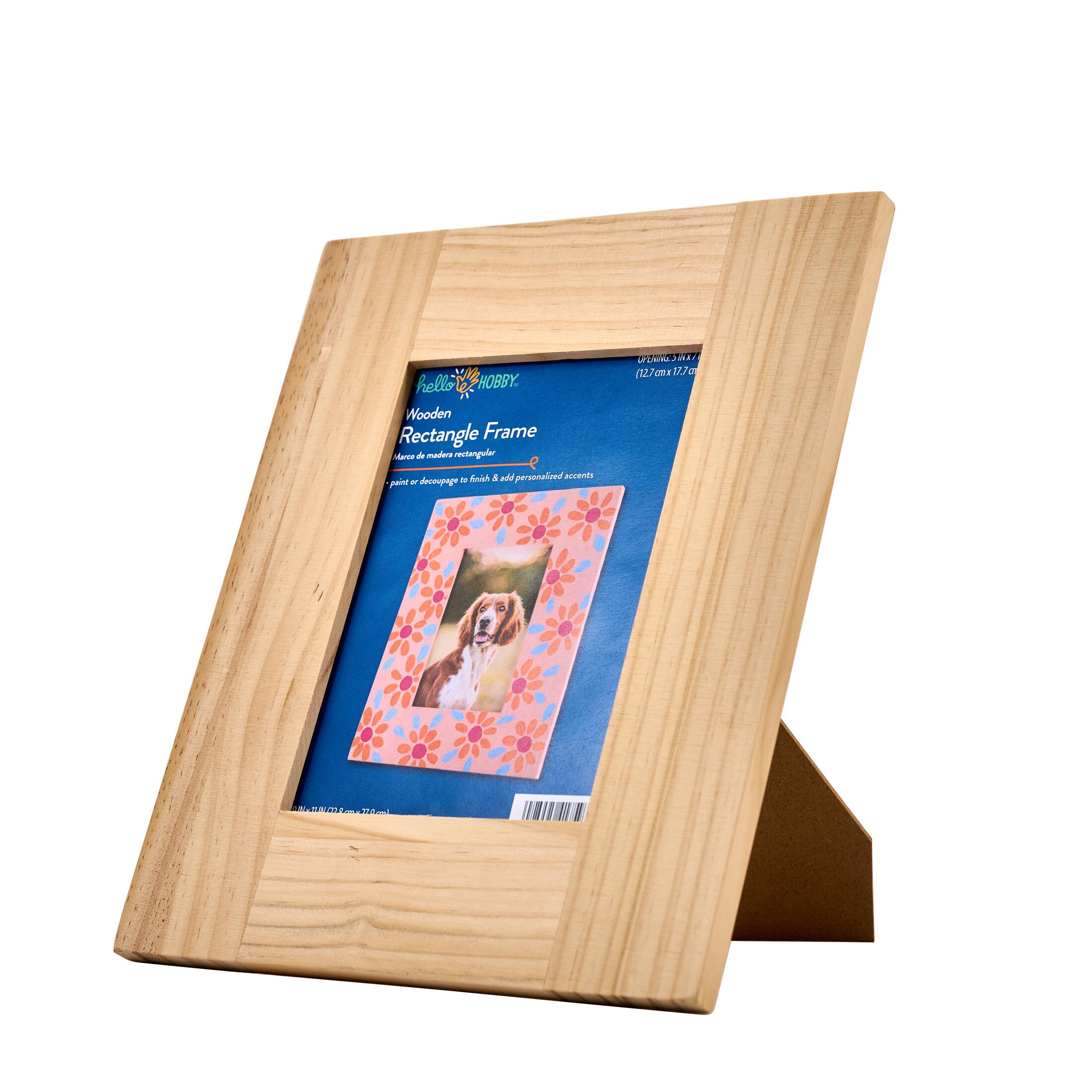 Hello Hobby Wood Frame, 5" x 7"