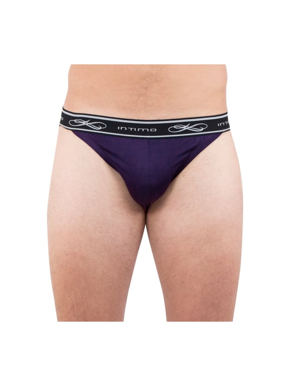 Mens Classic Silk Bikini Thong Underwear