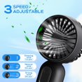 thumbnail image 3 of Mini Portable Fan Bulk Cute Handheld Lightweight Small Little Personal Hand Eyelash Fan 3 Speeds USB Rechargeable for Women Men Indoor Outdoor Makeup Travel Camping (black, 6 Pcs), 3 of 7