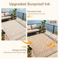 thumbnail image 5 of RUG ROBOT 6'x9' Waterproof Outdoor Rug, Reversible Plastic Straw Outside Carpet for Backyard, Patio, Moroccan Indoor Outdoor Rug for Camping, Garden, Balcony, Camping & RV, Brown, 5 of 9