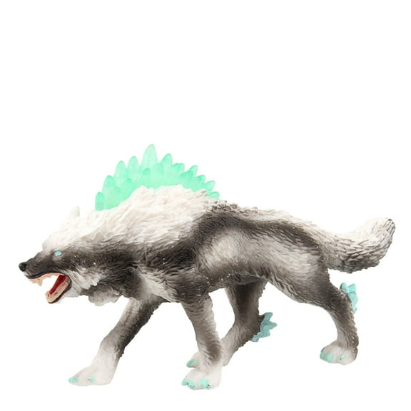 Kiplyki Snow Wolf Lifelike Werewolf Model Toy High Simulation Animal Shape Decoration