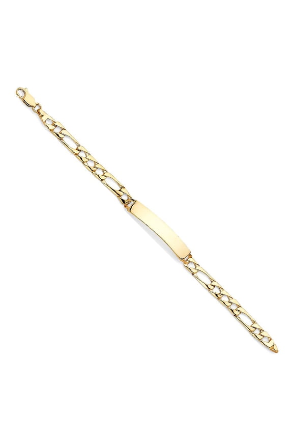 14K Light Cuban Link Baby ID Bracelet - 6"
