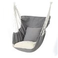 thumbnail image 1 of Hamaca Silla Colgante para Exteriores e Interiores de Algodon con cojin ilios innova Gris claro, 1 of 3