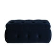 thumbnail image 2 of Rustic Manor Tremblay Velvet Button Tufted Storage Ottoman, Navy, 2 of 9