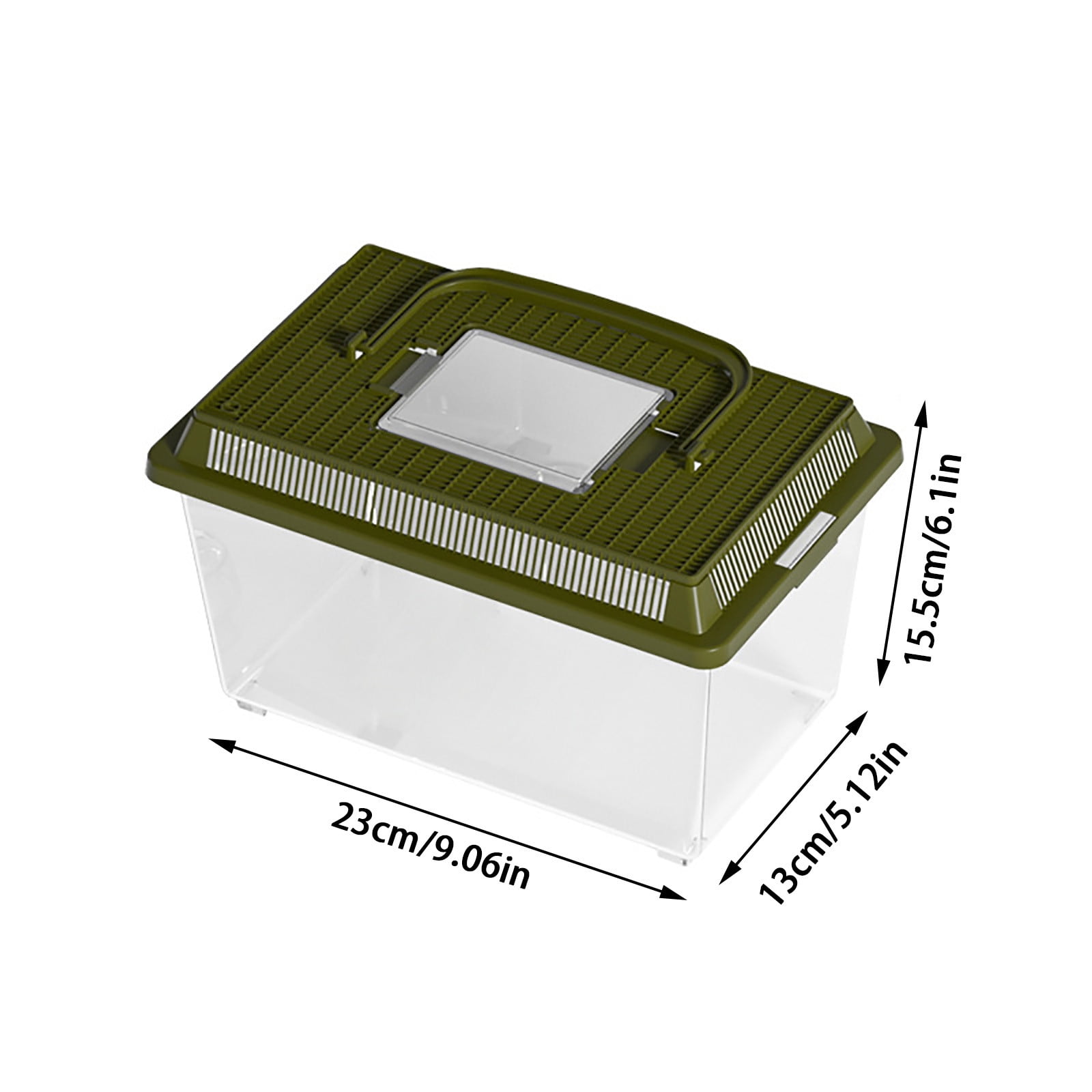 2026 Clearance! Portable Reptile Feeding Tank with Handle, Ventilated Faunarium for Geckos Crickets & Small Reptiles, Easy Clean Observation Habitat for Transport & Feeding