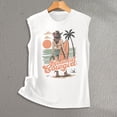 thumbnail image 2 of Womens Summer Tops T Shirts Sleeveless Graphic Print Casual Crew Neck Summer Tees, 2 of 5