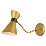 5 in. Halycon Wall Sconce, Brass & Black