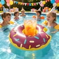 thumbnail image 4 of Usloyux Inflatable Beverage Cooler, Donut Pool Float Drink Holder for Summer Pool Parties, Birthday Celebrations, BBQ Picnic Events, Outdoor Decorations, Portable Inflatable Cup Holder, 4 of 6