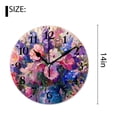thumbnail image 2 of 14 Inch Wall Clock Battery Operated Silent Clock Decorative for Office, Kitchen, Outdoor, Living Room，Floral Oil Spring Flowers Landscape Natural, 2 of 4