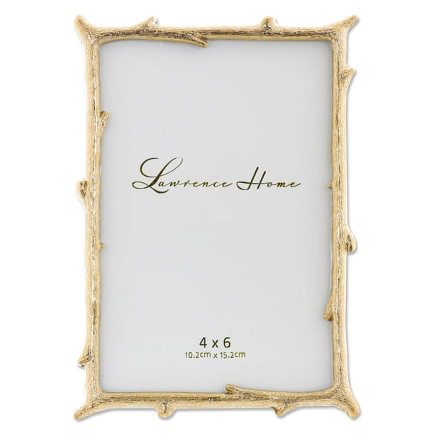 Marco de fotos Lawrence Frames, metal dorado, 10 x 15 cm