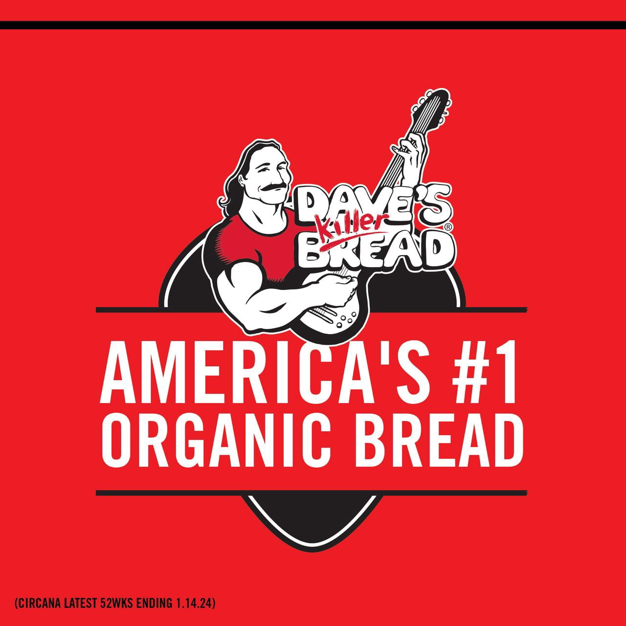 Dave's Killer Bread Organic Oats & Blues Regular Size Loaf, 25 oz, USDA Organic